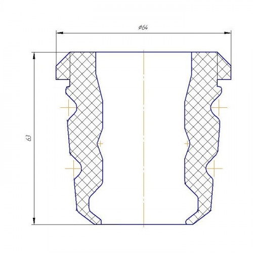 Буфер (отбойник) амортизатора для автомобиля Ford Focus II (05-)/Mazda 3 (03-) (1 шт.) (передний) PUR полиуретан