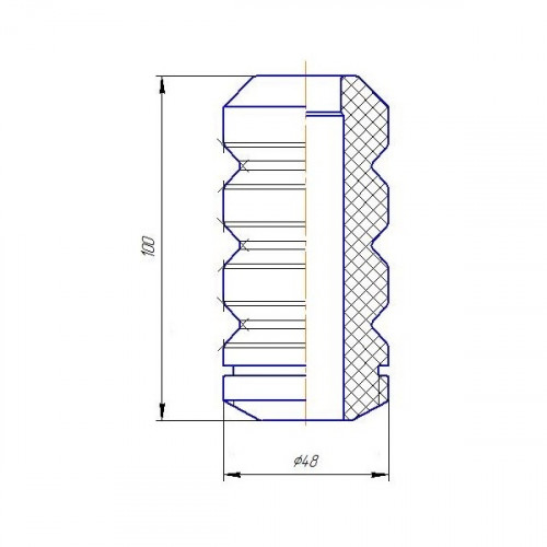 Ремонтный комплект амортизатора для автомобиля Лада 2170-2172 Priora/2190-2192 Granta/Kalina II (передний) (кожух 1 шт. + отбойник 1 шт.) PUR полиуретан