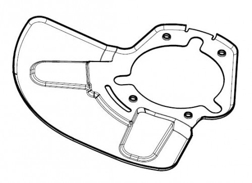 Кожух переднего правого тормозного диска для автомобилей Opel Astra H (04-) / Zafira B (05-)