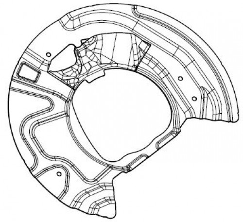 Кожух переднего правого тормозного диска для автомобилей BMW X5 (F15) (06-) / X6 (F16) (07-)
