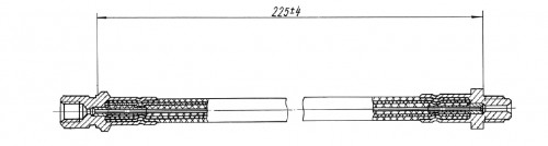 Шланг сцепления для автомобилей Лада 2101 L=265мм (рабочего цилиндра)