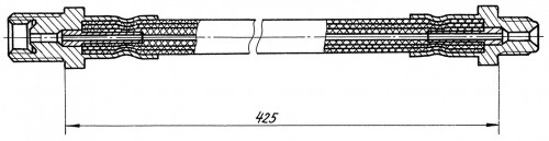 Шланг сцепления для автомобилей ГАЗ 53/66/3302/3307 L=425мм (рабочего цилиндра)