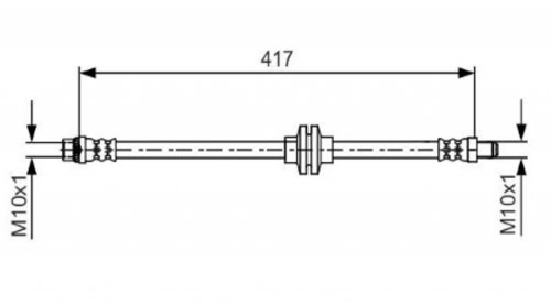 Шланг тормозной для автомобилей Renault Duster (10-) / Kaptur (16-) / Arkana (19-) передний L=443мм