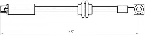 Шланг тормозной для автомобилей Chevrolet Cruze (09-)/Opel Astra J (10-) передний правый L=411мм