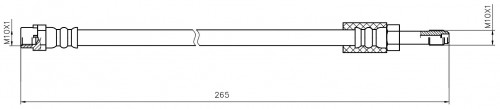 Шланг тормозной для автомобилей BMW 1 E81 / E87 (04-) / F20 / F21 (11-) / 3 E90 (05-) / F3x (11-) задний левый / правый L=265мм