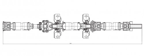 Карданный вал в сборе для автомобилей Lexus RX II (03-) (AWD)/Toyota Highlander (01-) (4WD) задний