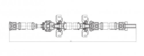 Карданный вал в сборе для автомобилей Toyota Highlander (08-) 3.5i (4WD) (5-ст. АКПП) задний