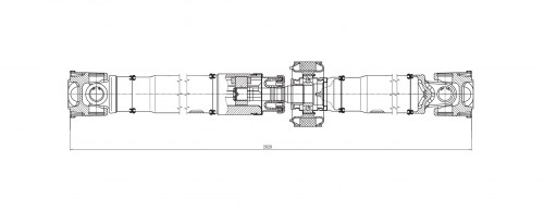 Карданный вал в сборе для автомобилей Nissan X-Trail T30 (01-) 2.0i/2.5i (4x4) задний