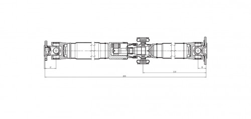 Карданный вал в сборе для автомобилей Nissan X-Trail T32 (14-) 2.5i (4x4) задний