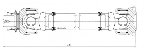 Карданный вал в сборе для автомобилей BMW X3 F25 (10-)/X4 F26 (14-) передний