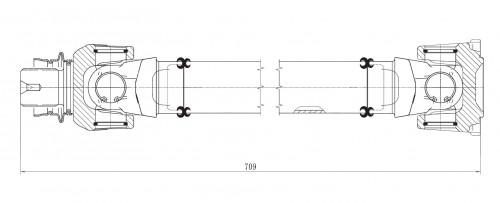 Карданный вал в сборе для автомобилей BMW X5 F15 (13-)/E70 (07-)/X6 F16 (14-)/E71 (08-) передний