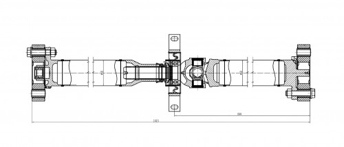 Карданный вал в сборе для автомобилей BMW 1 F20/21 (11-) (АКПП) задний