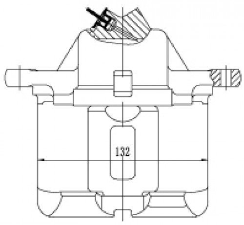Суппорт тормозной для автомобилей Volvo 940 (90-)/II (94-)/960 (90-)/740 (83-) передний правый d=57мм