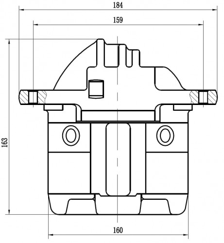 Суппорт тормозной для автомобилей Mitsubishi Carisma (95-)/Space Star (01-) передний правый d=54мм