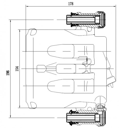 Суппорт тормозной для автомобилей Mercedes V W447 (14-) передний правый d=48мм