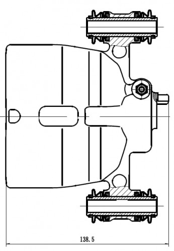 Суппорт тормозной для автомобилей Kia Picanto (04-) передний правый d=51мм