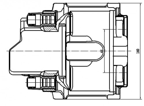 Суппорт тормозной для автомобилей BMW 5 E39 (95-)/X5 E53 (99-)/X3 E83 (04-) передний левый d=60мм