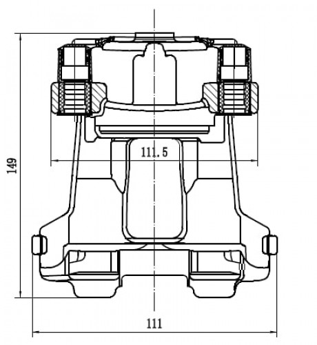 Суппорт тормозной для автомобилей BMW 3 F30 (11-)/4 F30 (13-)/1 F20/F21 (11-) задний левый d=42мм