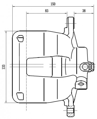 Суппорт тормозной для автомобилей Peugeot Boxer (06-)/Fiat Ducato (06-) задний левый d=48мм