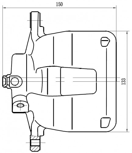 Суппорт тормозной для автомобилей Peugeot Boxer (06-)/Fiat Ducato (06-) задний правый d=48мм