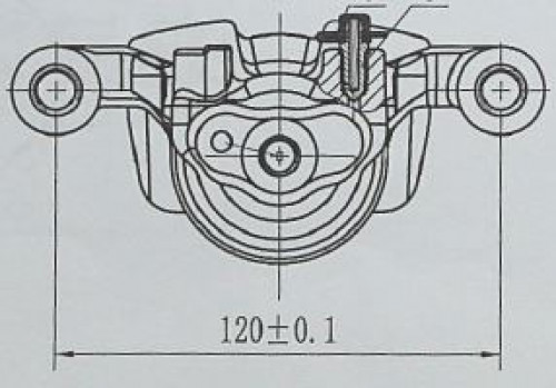Суппорт тормозной для автомобилей Nissan Qashqai (06-)/Juke (10-)/Tiida (15-) задний правый d=35мм