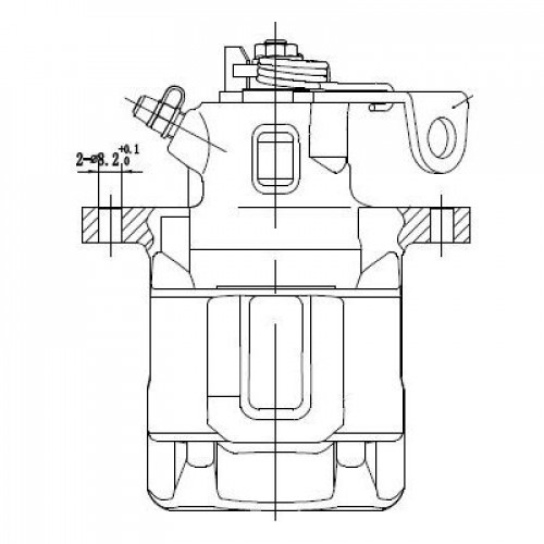 Суппорт тормозной для автомобилей Skoda Octavia (96-)/VW Golf IV (97-) задний правый d=38мм
