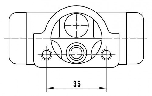 Цилиндр тормозной для автомобилей Dodge Caravan III (95-) / IV (01-) задний левый / правый d=19мм