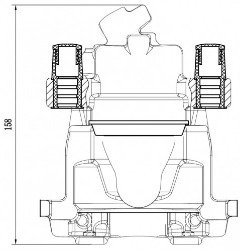 Суппорт тормозной для автомобилей Renault Logan II (12-) / Sandero II (14-) передний левый d=48мм (диск 12мм)
