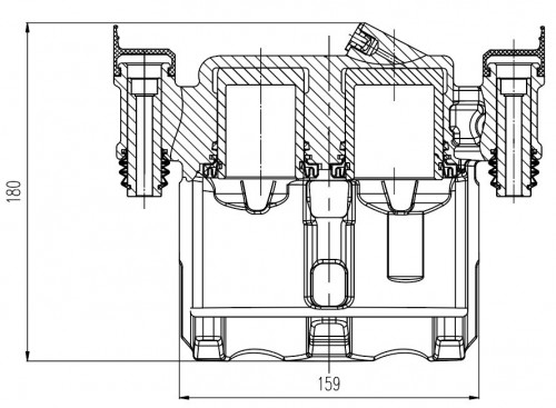 Суппорт тормозной для автомобилей Peugeot Boxer (06-)/Fiat Ducato (06-) передний левый d=46/52мм (диск 32мм)