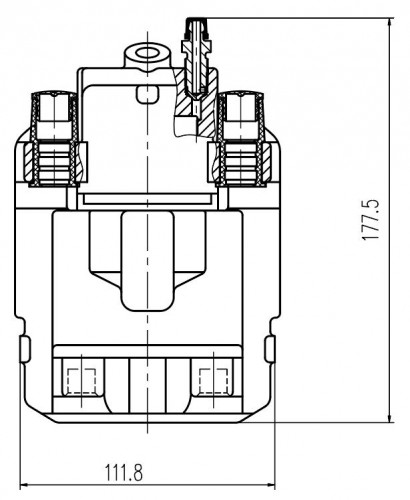 Суппорт тормозной для автомобилей BMW X5 E70 (07-)/F15 (13-)/X6 E71 (08-)/F16 (14-) задний левый d=44мм