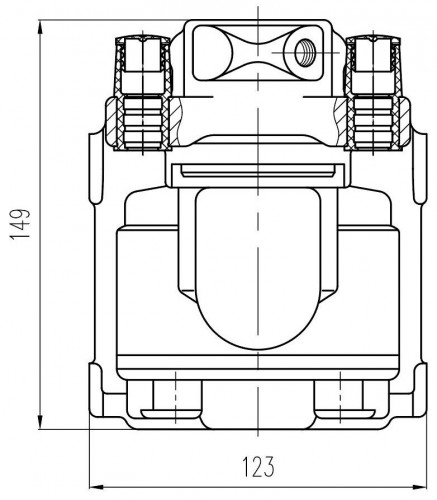 Суппорт тормозной для автомобилей VW Transporter T5 (03-)/Multivan (03-) задний левый d=44мм