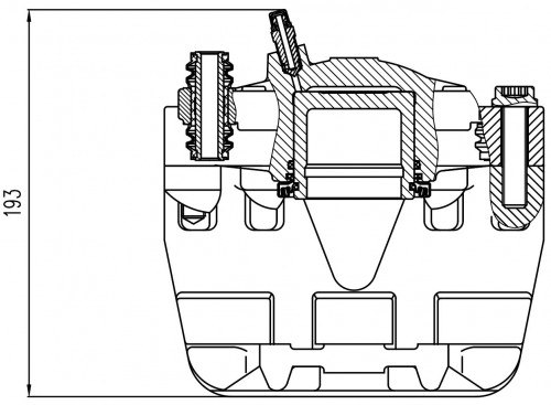 Суппорт тормозной для автомобилей Mercedes E W212 (09-) / CLS W218 (10-) / C W204 (07-) передний правый d=60мм