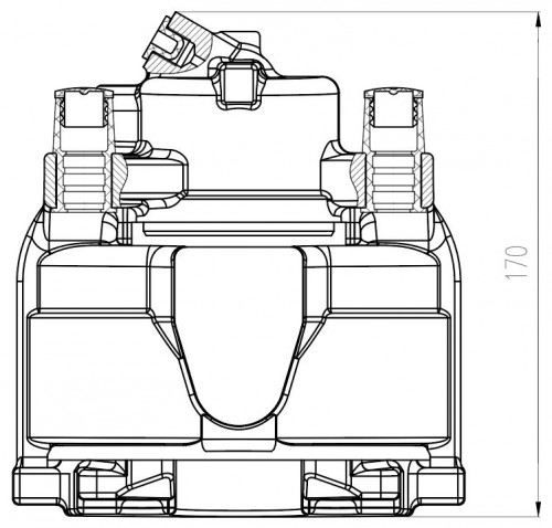 Суппорт тормозной для автомобилей Renault Scenic II (03-)/Grand Scenic II (03-) передний левый d=54мм