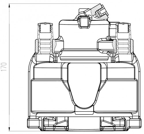 Суппорт тормозной для автомобилей Renault Scenic II (03-)/Grand Scenic II (03-) передний правый d=54мм