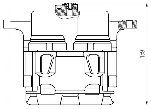 Суппорт тормозной для автомобилей Toyota RAV4 (13-) / (18-) / Lexus NX (14-) / RX III (09-) перед. прав. d=45мм