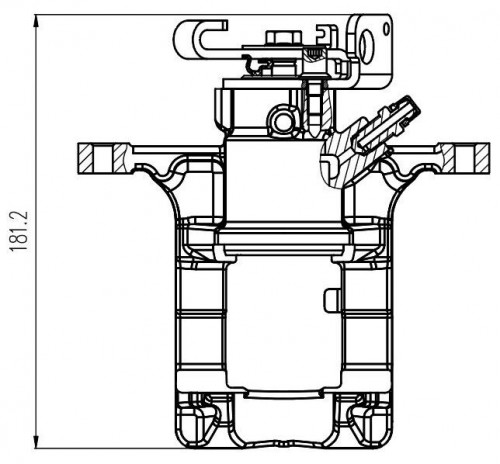 Суппорт тормозной для автомобилей Chevrolet Cruze (09-) / Orlando (10-) задний левый d=40мм