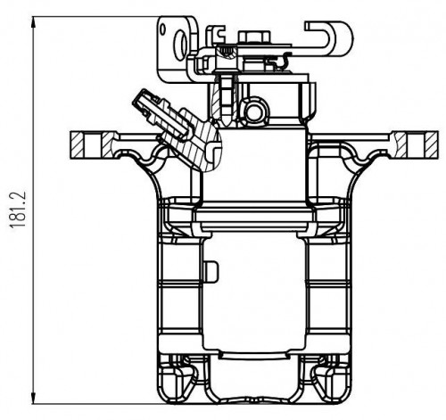 Суппорт тормозной для автомобилей Chevrolet Cruze (09-) / Orlando (10-) задний правый d=40мм