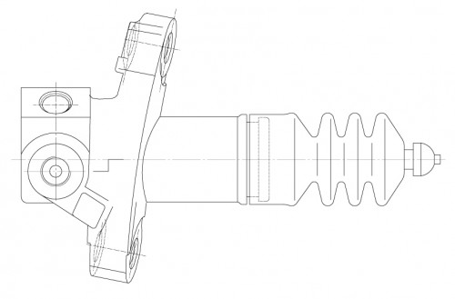 Цилиндр сцепления для автомобилей Chevrolet Aveo (02-) рабочий