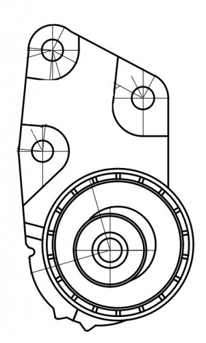 Ролик ГРМ для автомобилей Daewoo Nexia (95-) DOHC/Chevrolet Lacetti (05-) 1.4i/Aveo (05-) 1.4i (натяжной)