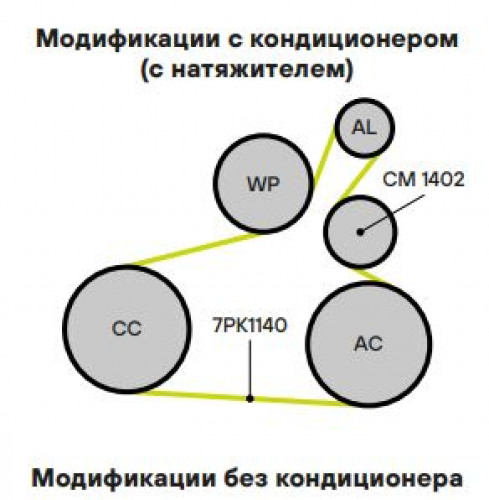 Ролик приводного ремня для автомобилей Лада XRay (15-)/Nissan Qashqai (06-)/Juke (10-) 1.6i [H4M; HR16DE] (натяжной) (CM 1402)