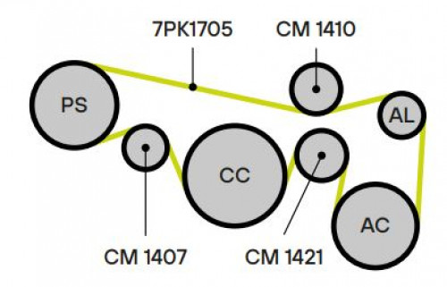 Ролик привод. ремня для автомобилей Nissan Teana (08-) 2.5i/3.5i (опорный нижний) (CM 1421)