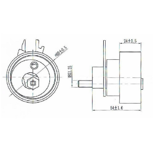 Ролик ГРМ для автомобилей VW Polo Sedan (RUS) (10-) 1.4i/1.6i (натяж.) (CM 1813)