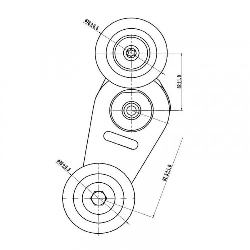 Ролик приводного ремня для автомобилей VW Pointer/Golf BR (04-) 1.6i/1.8i (с натяжным механизмом) двойной