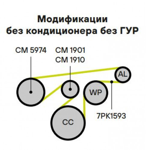 Ролик приводного ремня для автомобилей Toyota RAV4 (00-) 2.0i/2.4i [AZ] (с натяжным механизмом, гидравлический натяжитель) (CM 1901)