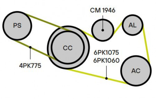 Ролик привод. ремня для автомобилей Nissan Teana (03-)/Murano (02-)/Maxima (99-) 2.0i/2.3i/3.0i/3.5i (натяжной) (CM 1946)