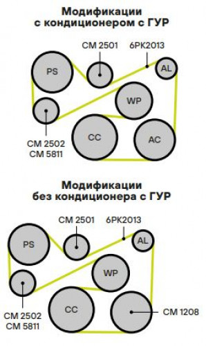 Ролик привод. ремня для автомобилей Mazda 3 (03-) 1.4i/1.6i (с натяж. мех.) (CM 2502)