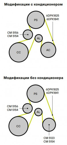 Ролик привод. ремня для автомобилей Volvo XC90 (02-) 2.4i/2.5i/2.9i (только ролик натяжителя) (CM 5154)