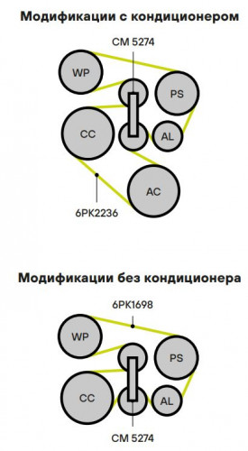 Ролик приводного ремня для автомобилей Ford Focus I (98-) 1.3i/1.6i Rocam (с натяжным механизмом)