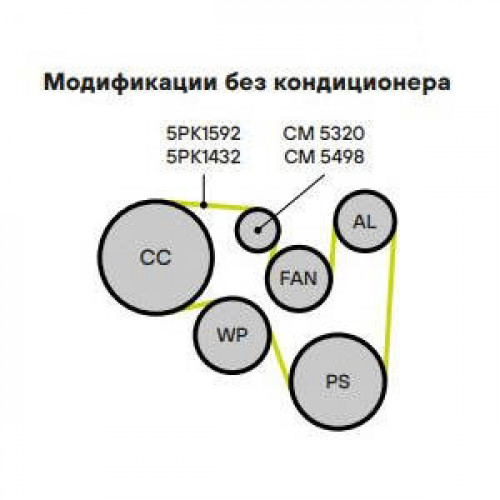 Ролик приводного ремня с натяжным механизмом для автомобилей VW Passat (96-) 1.9d