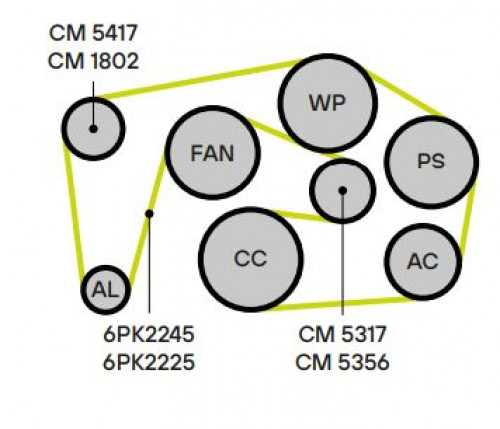 Ролик приводного ремня для автомобилей Mercedes E (W210) (95-) 2.0i/2.8i/3.2i [M111; M104] (только ролик натяжителя) d80